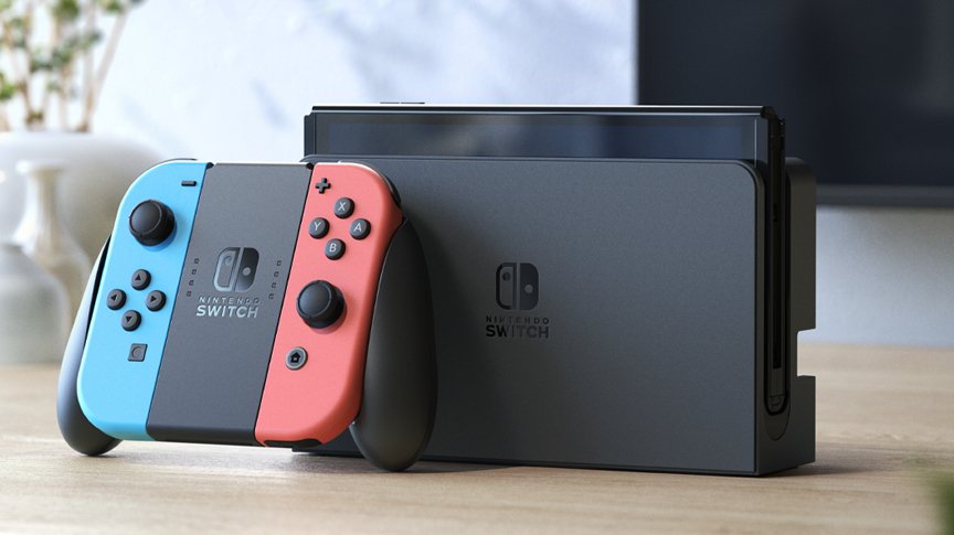 Ігрова консоль Nintendo Switch OLED (червоний/синій)