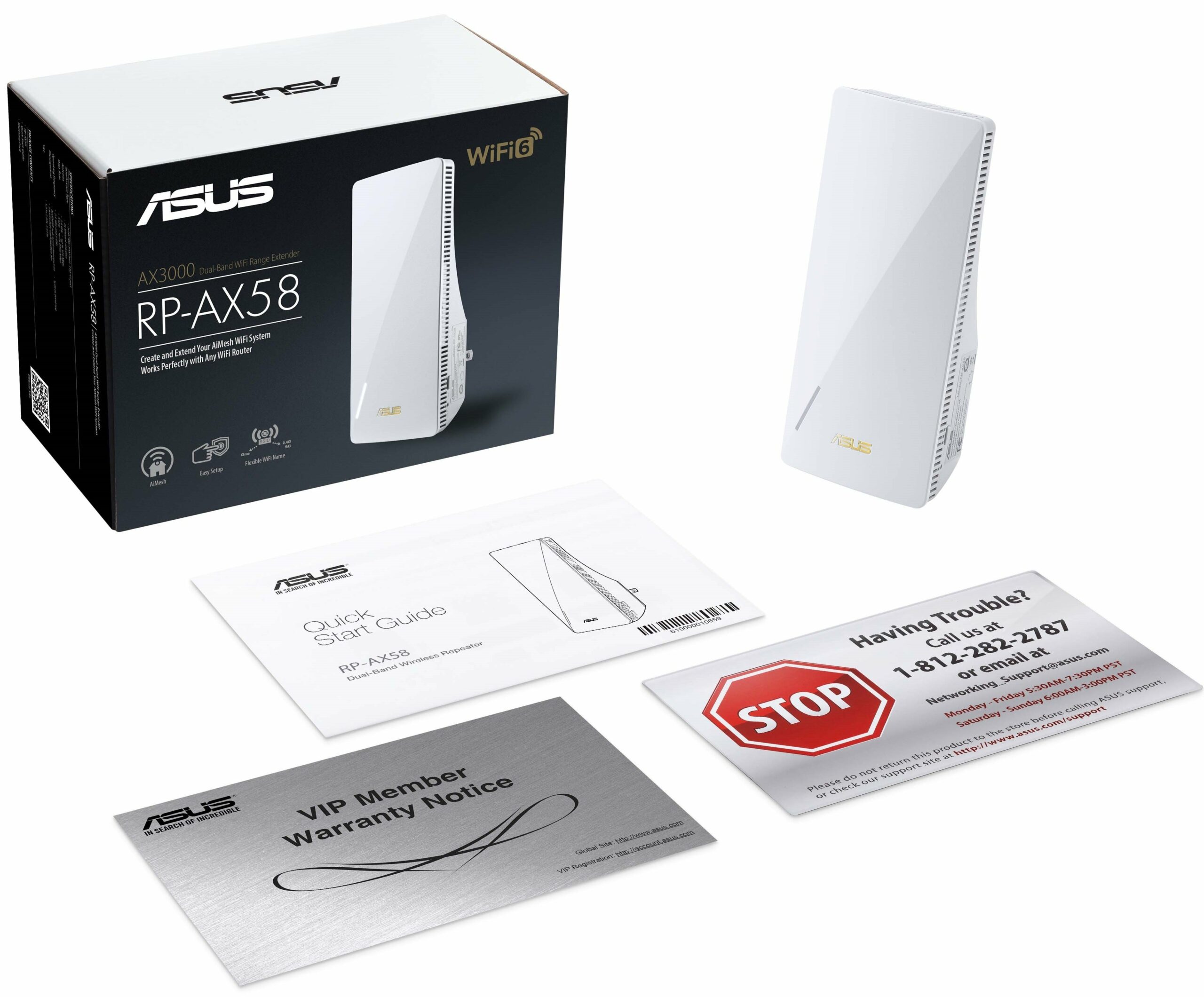 Повторювач Wi-Fi сигналу ASUS RP-AX58 (90IG07C0-MO0C10)