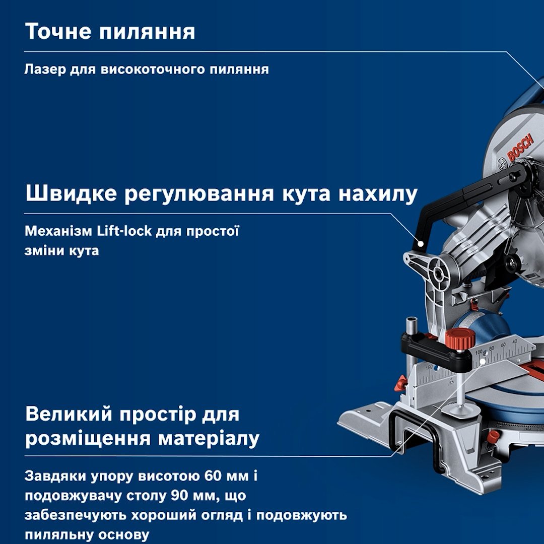 Пила торцювальна Bosch GCM 216 (0601B33000)