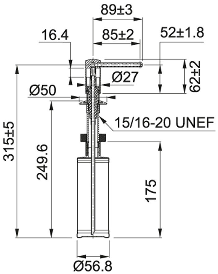 Дозатор для моющих средств Franke Comfort, 350мл, миндаль (119.0578.750)