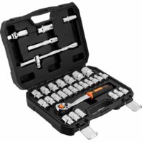 Набір торцевих головок NEO Tools, 32шт, 1/2", CrV, кейс (10-038)