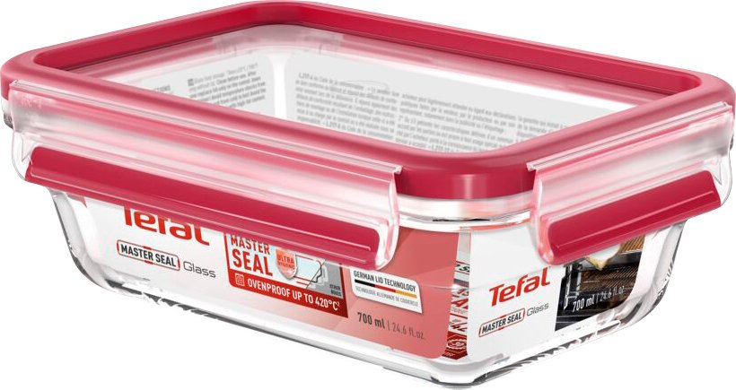 Форма универсальная с крышкой Tefal MASTERSEAL GLASS7 700 мл, скло (N1040610)