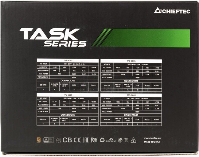 Блок живлення CHIEFTEC Task 600W (TPS-600S) RETAIL