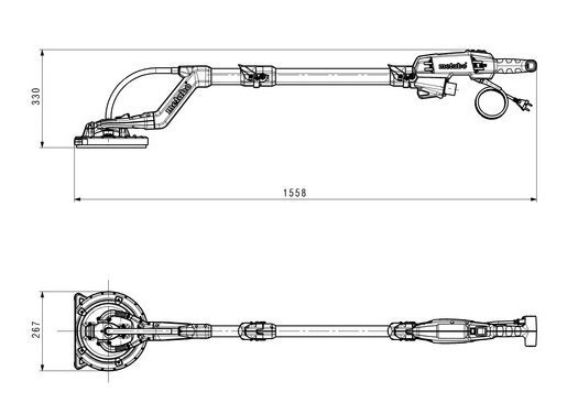 Шліфмашина для стін Metabo LSV 5-225 COMFORT, 500Вт, 1000-1650 об/хв (600136000)