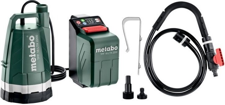 Насос занурювальний Metabo TPF 18 LTX 2200, Li-Power/LiHD, 18В, без АКБ та ЗП (601729850)