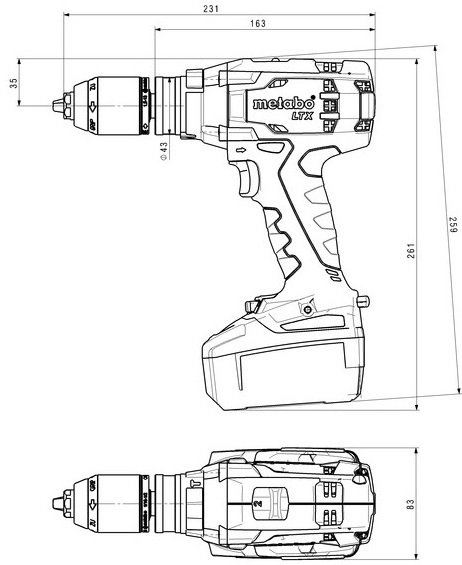 Дриль ударний Metabo SB 18 LTX IMPULS, Li-Power, 18В 2*4Аг (602192500)