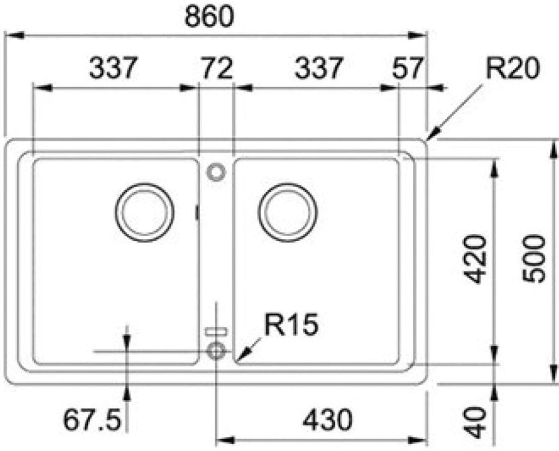 Кухонна мийка Franke BFG 620 онікс (114.0363.940)