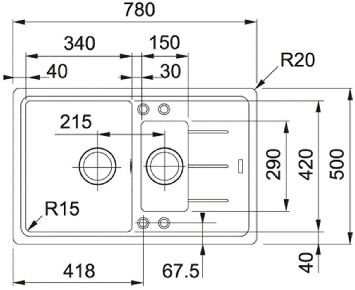 Кухонная мойка Franke BFG 651-78 бежевый (114.0272.633)