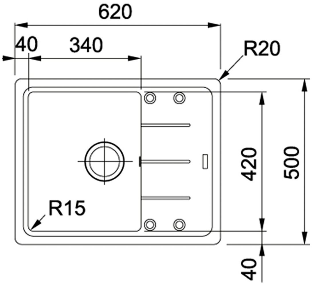 Кухонна мийка Franke BASIS BFG 611-62 сірий камінь (114.0565.090)