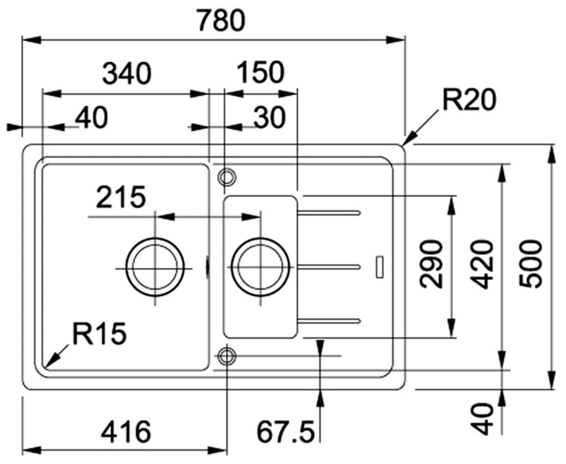 Кухонна мийка Franke Basis BFG 651-78 сірий камінь