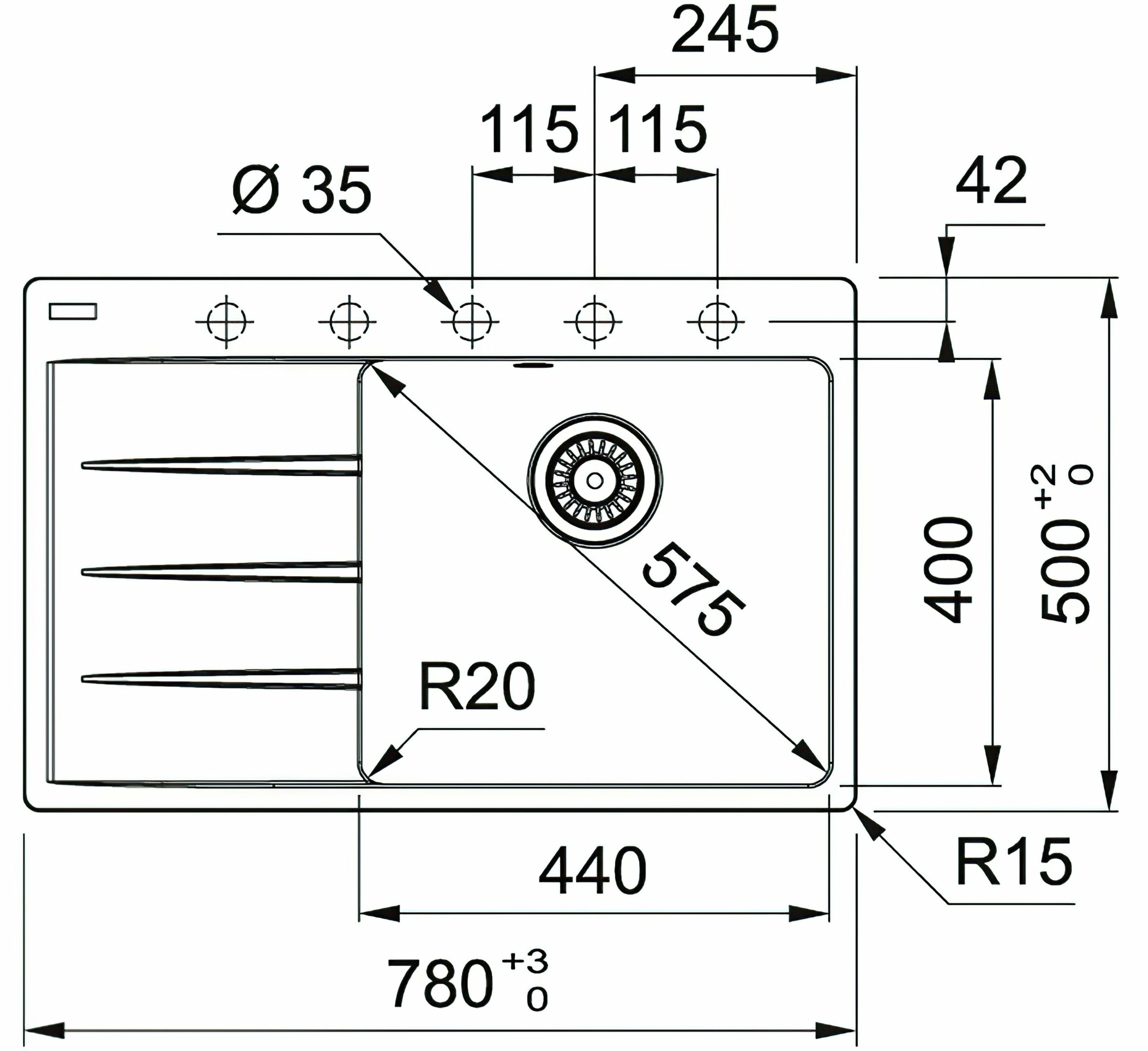 Кухонная мойка Franke Centro CNG 611-78 TL (114.0630.479) оникс