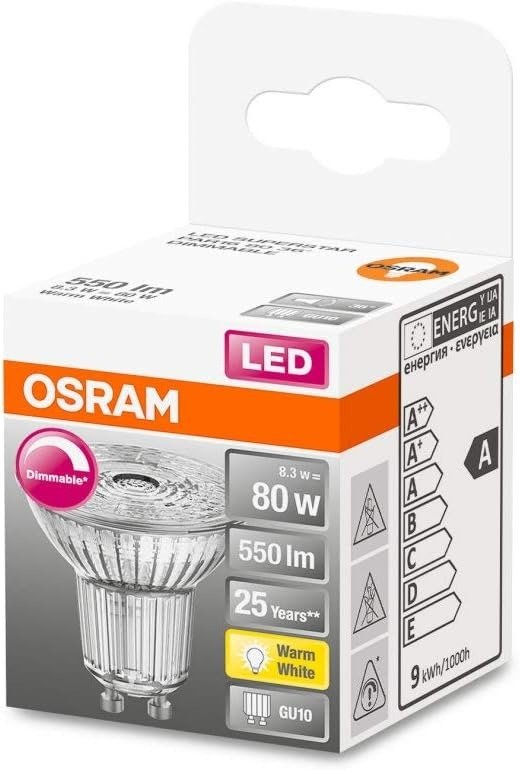 Лампа світлодіодна Osram Led, MR16, 8.3W, 2700K, GU10 (4058075433663)