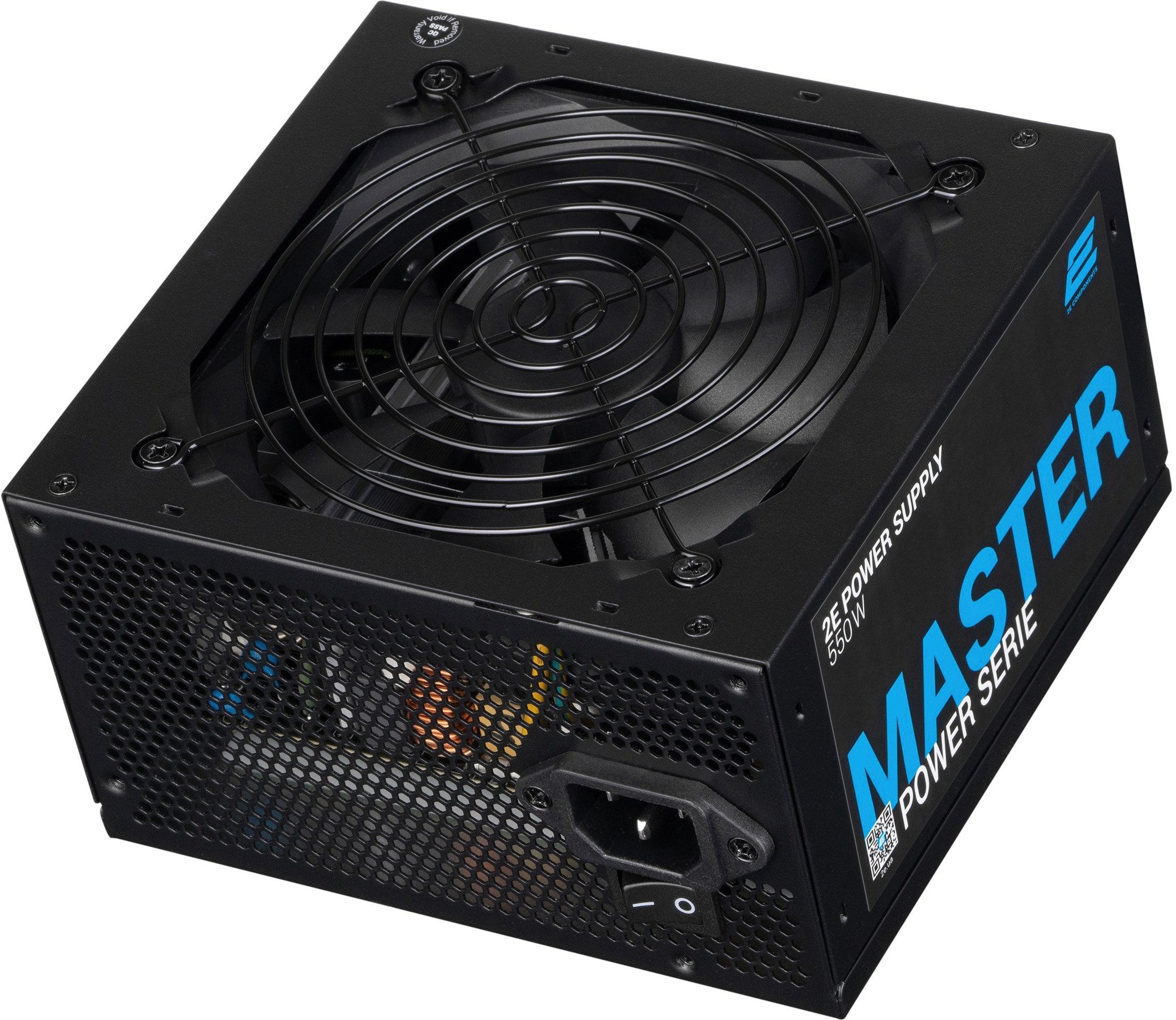 Блок живлення 2E MASTER POWER (550W),>80%, 80+ White, 120mm, 1xMB 24pin(20+4), 1xCPU 8pin(4+4), 3xMolex, 5xSATA, 2xPC