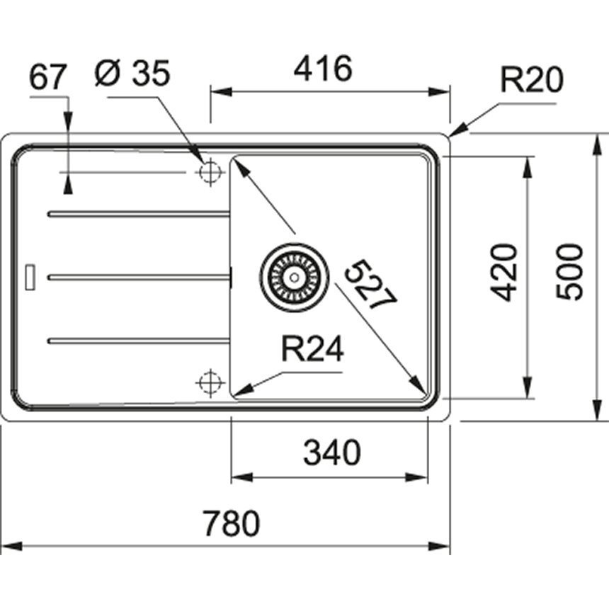 Мойка кухонная Franke Basis (114.0667.446)