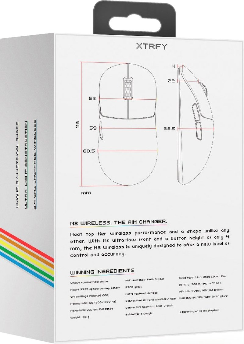 Ігрова миша Xtrfy M8 RGB WIRELESS Retro (M8W-RGB-RETRO)