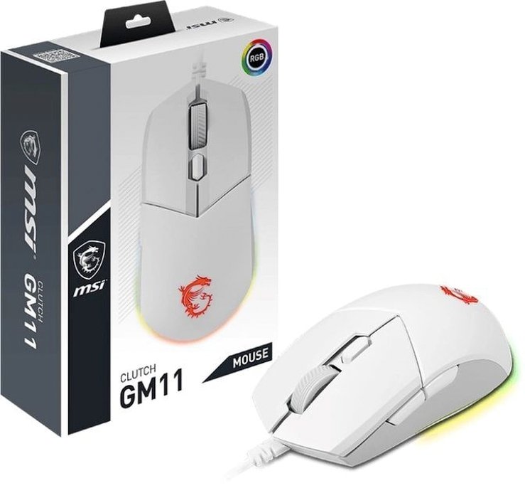 Ігрова миша MSI Clutch GM11 White (S12-0401950-CLA)