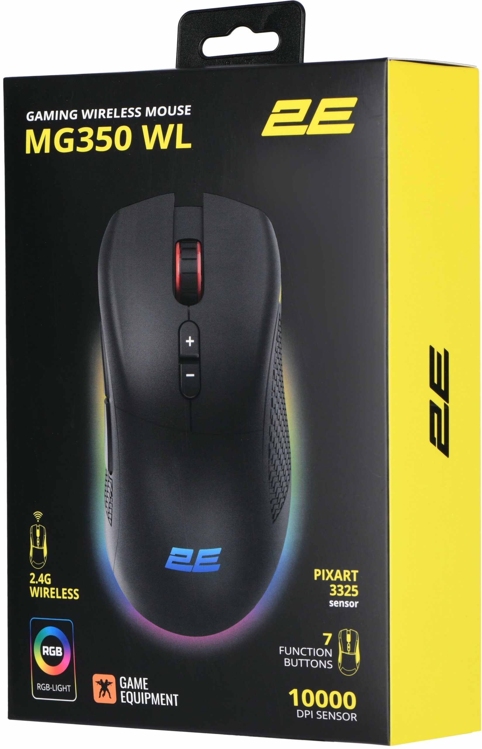 Ігрова миша 2E Gaming MG350 WL, RGB USB Black (2E-MG350UB-WL)