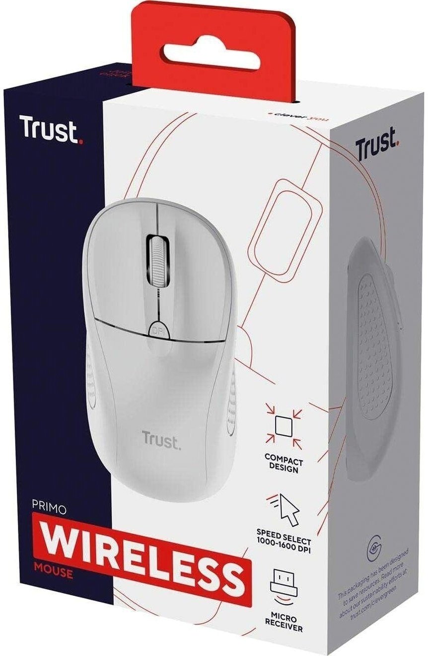 Миша Trust Primo WL White matt (24795_TRUST)