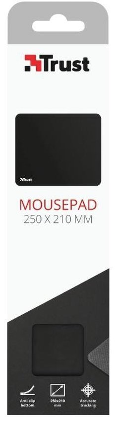 Игровая поверхность Trust Mouse Pad M Black (250*210*3 мм) (24193_TRUST)