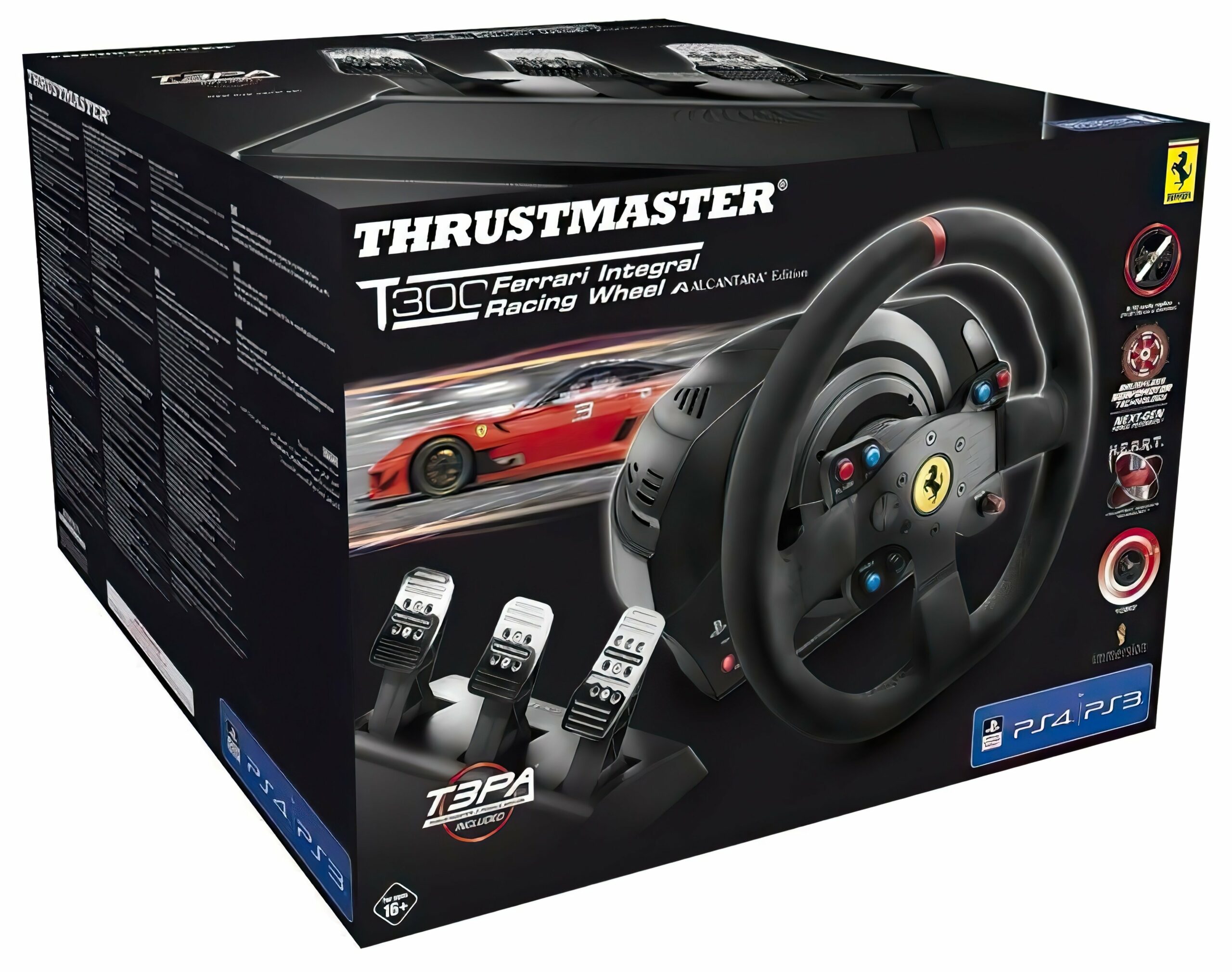 Руль и педали Thrustmaster для PC/PS3/PS4/PS5 T300 Ferrari Integral RW Alcantara edition (4160652)