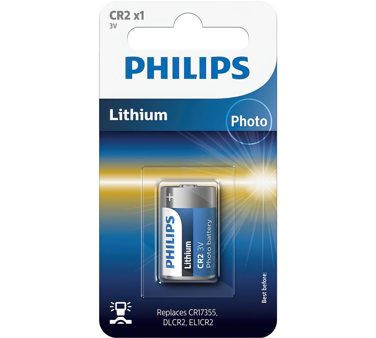 Батарейка Philips Lithium CR 2 BLI 1 (CR2/01B)