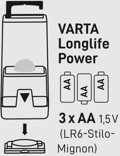 Ліхтар Varta Кемпінговий Ambiance L10, IP54, 150 люмен, до 250 годин роботи, 3хАА (16666101111)