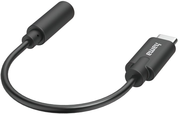 Адаптер Hama USB-C/Stereo Jack 3.5мм Black (00200318)