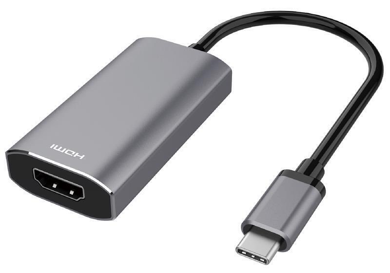 Перехідник 2E USB-C – HDMI, 0.21m, Space grey (2E-W1409)