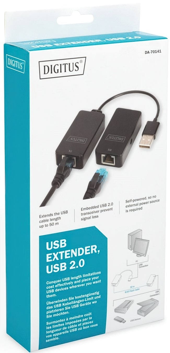 Адаптер DIGITUS DA-70141 USB 2.0 – UTP Cat5, 50м (DA-70141)