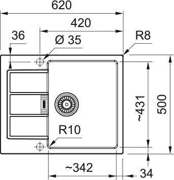 Кухонна мийка Franke Sirius 2.0 S2D 611-62 сірий (143.0627.383)