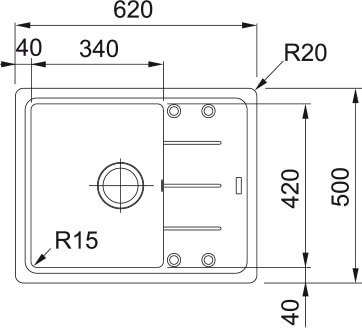 Мийка кухонна Franke Basis (114.0667.447)