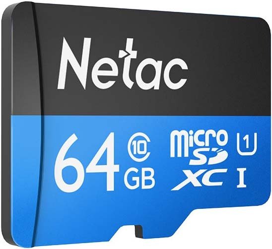 Карта пам`яті Netac microSD 64GB C10 UHS-I R80MB/B179s + SD (NT02P500STN-064G-R)