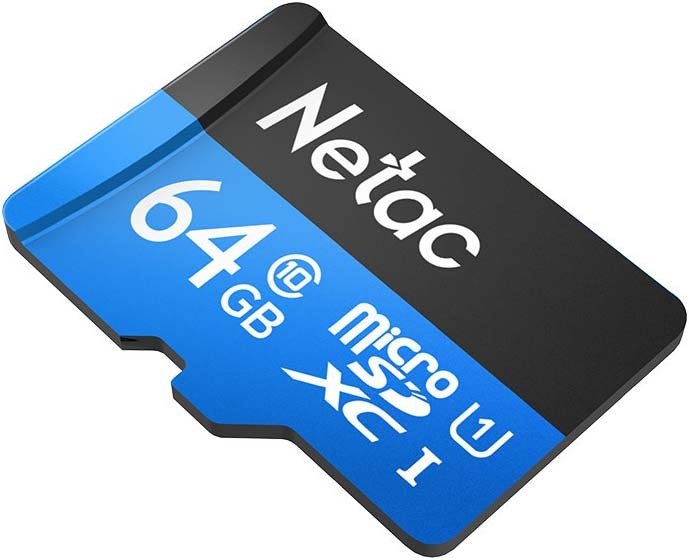 Карта пам`яті Netac microSD 64GB C10 UHS-I R80MB/B179s + SD (NT02P500STN-064G-R)