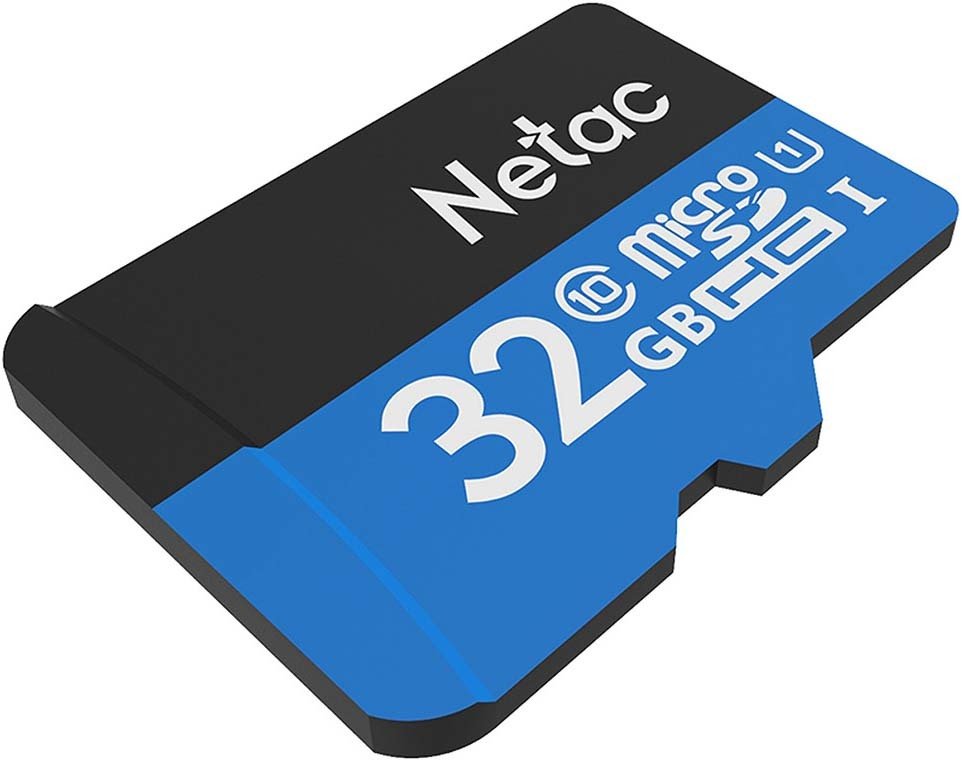 Карта пам'яті Netac microSD 32GB C10 UHS-I R80MB/s + SD адаптер (NT02P500STN-032G-R)