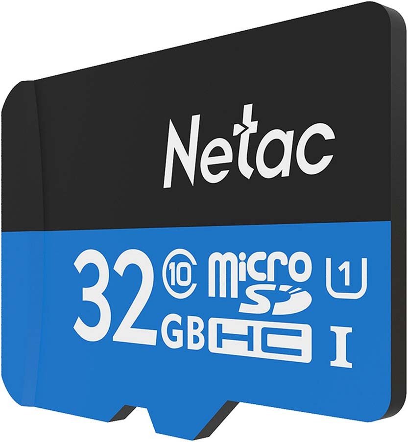 Карта пам'яті Netac microSD 32GB C10 UHS-I R80MB/s + SD адаптер (NT02P500STN-032G-R)