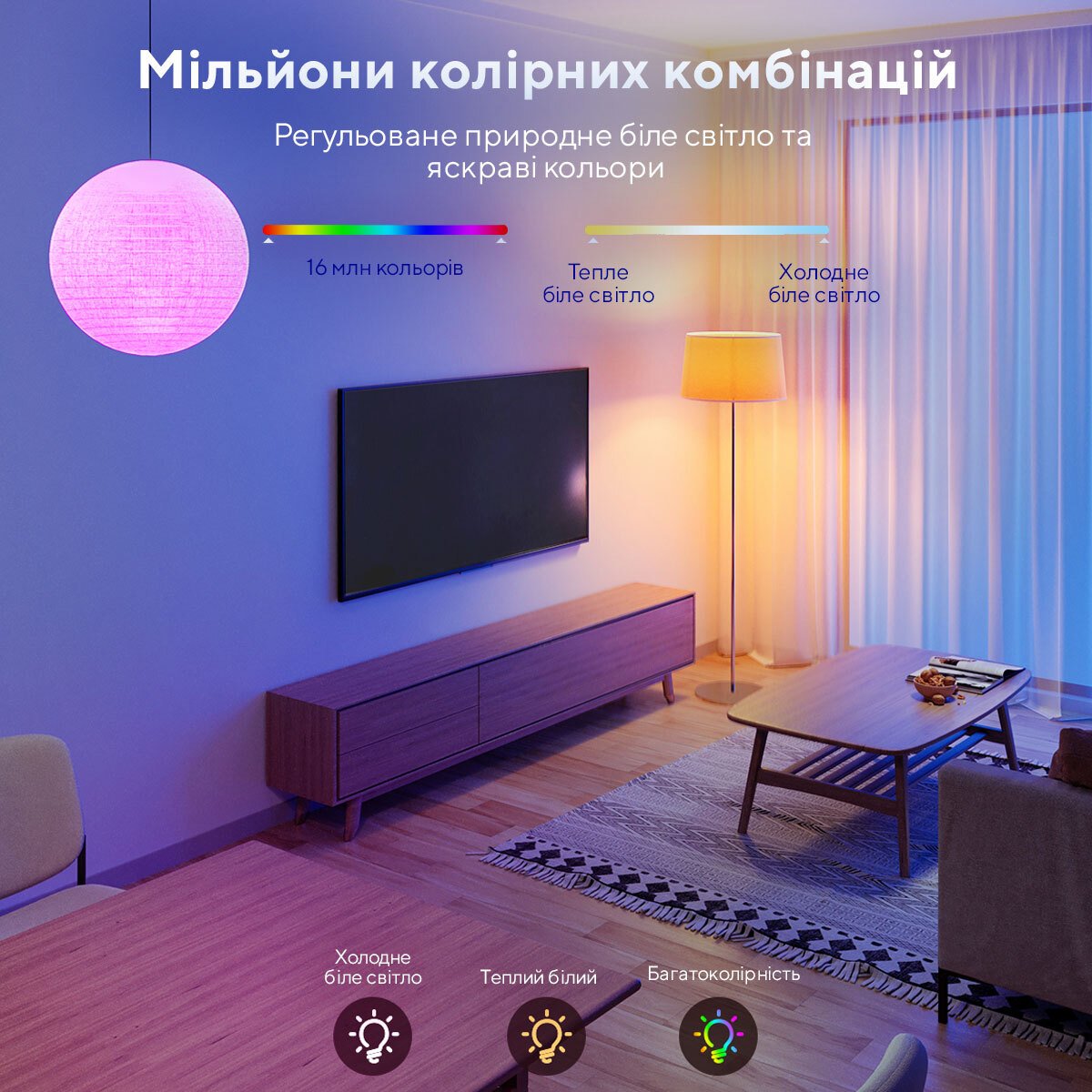 Розумна лампа Govee H6009 Smart Wifi&BLE Light Bulb Білий