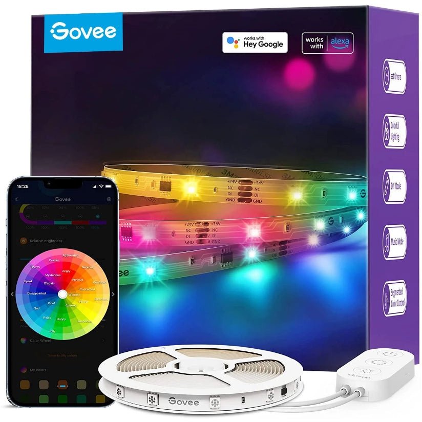 Стрічка світлодіодна розумна Govee H618A RGBIC Basic Wi-Fi + Bluetooth LED Strip Light (H618A3D1)