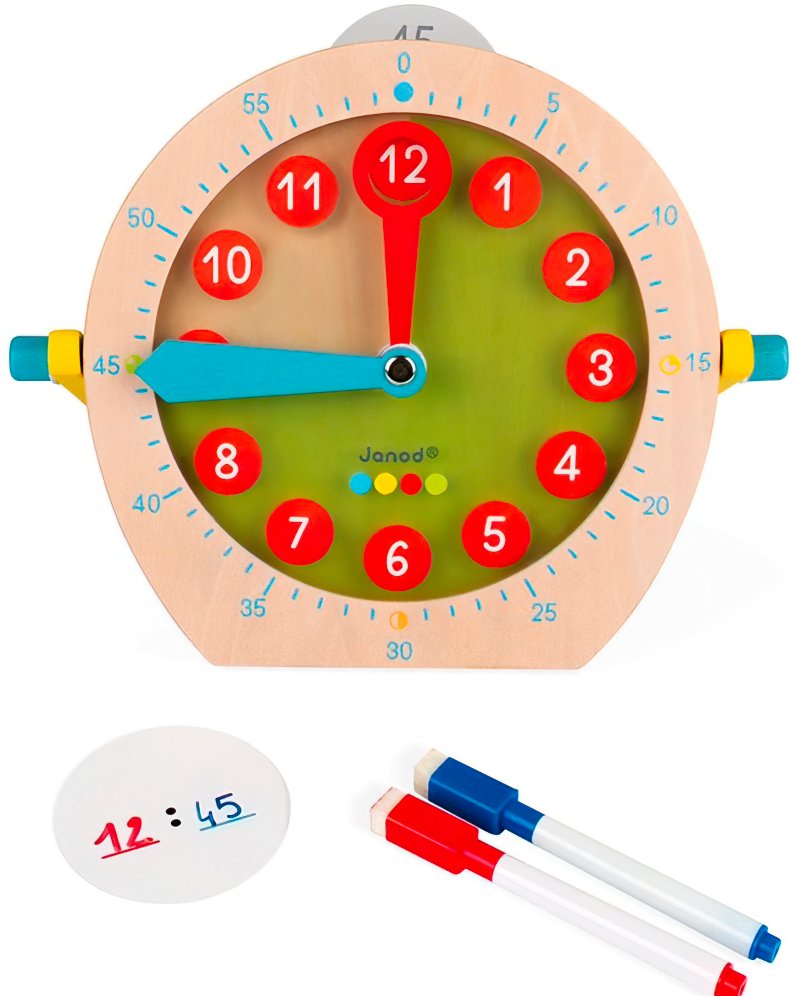 Розвиваюча іграшка Janod Вчимося називати час (J05076)