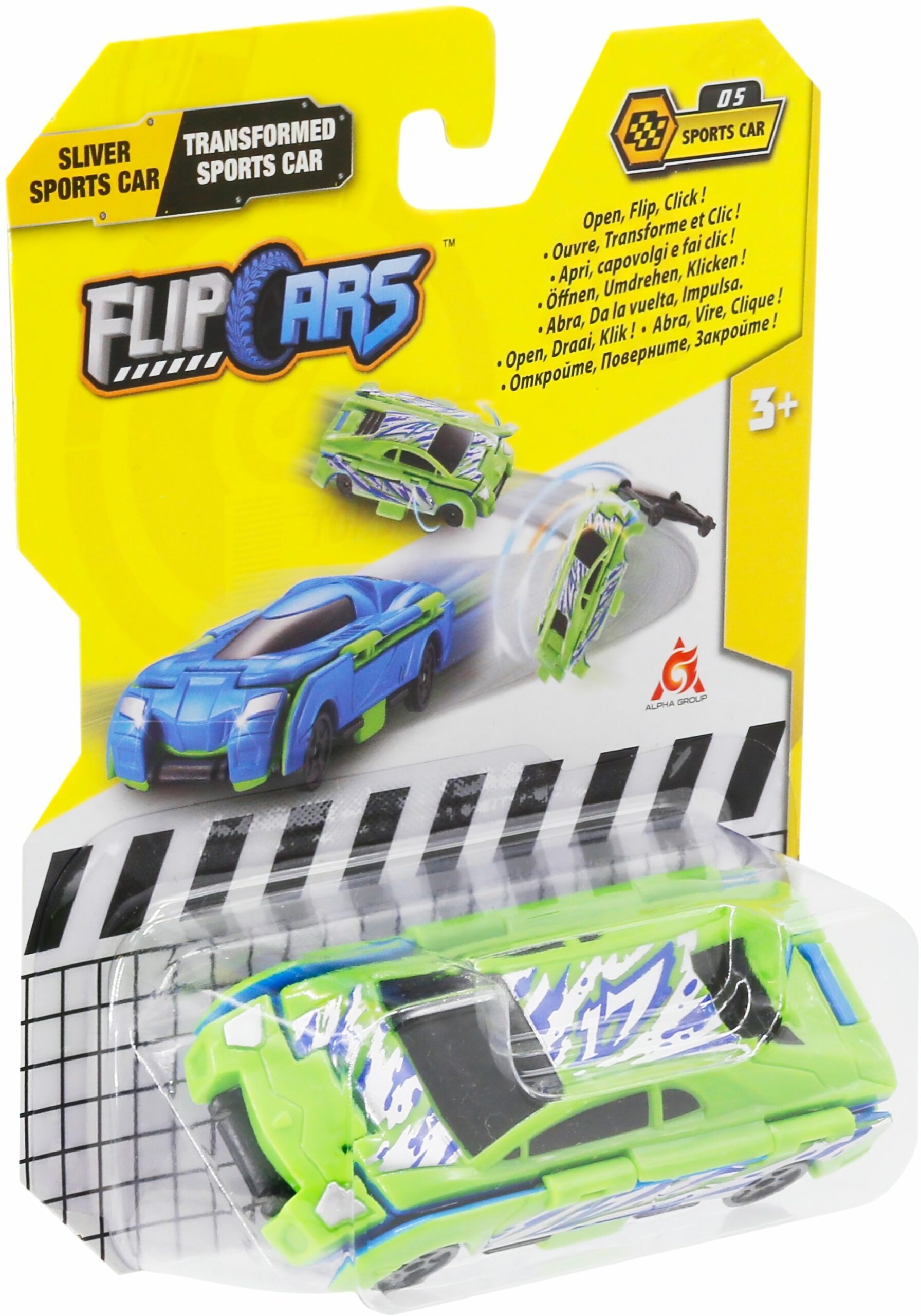 Машинка-трансформер Flip Cars 2 в 1 Спорткар уламок і Спорткар трансформер