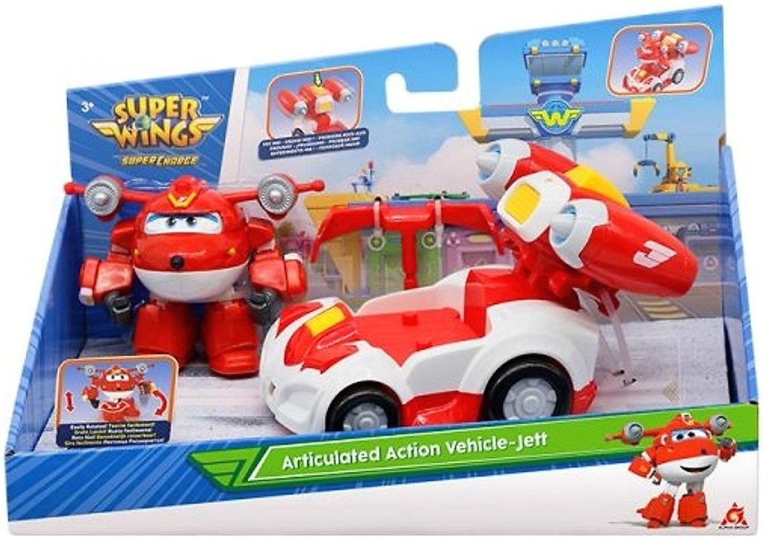 Ігровий набір Super Wings Supercharge Articulated Action Vehicle Jett, Джетт