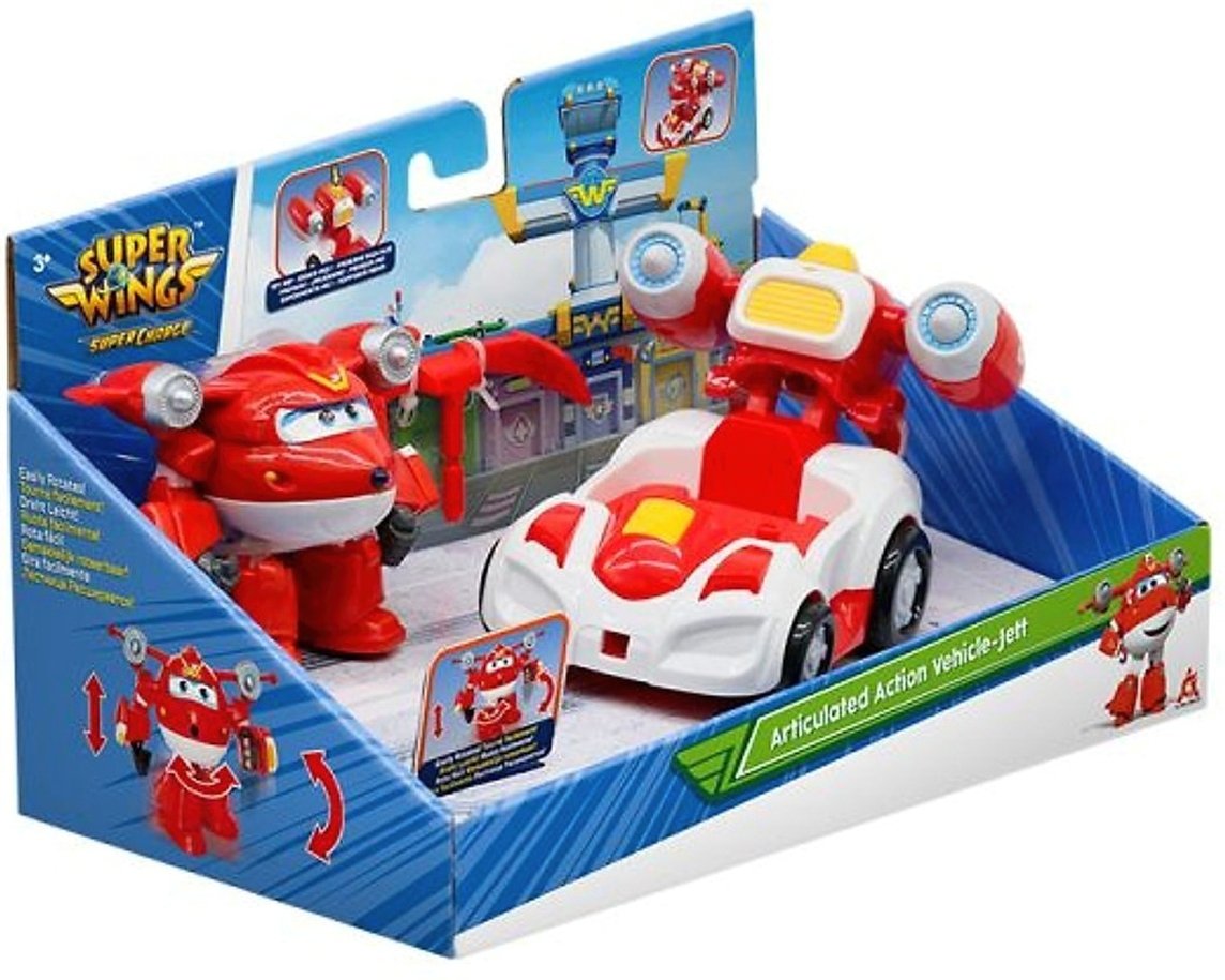 Ігровий набір Super Wings Supercharge Articulated Action Vehicle Jett, Джетт