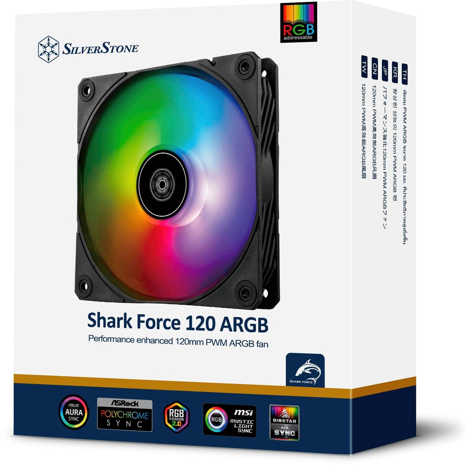 Корпусний вентилятор SilverStone Shark Force ARGB (SST-SF120B-ARGB)