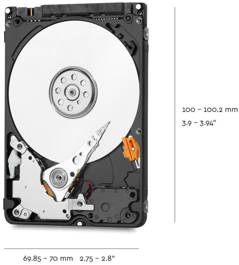 Жорсткий диск внутрішній WD 2TB 5400rpm 128Mb 2.5"SATA III Cache Blue (WD20SPZX)