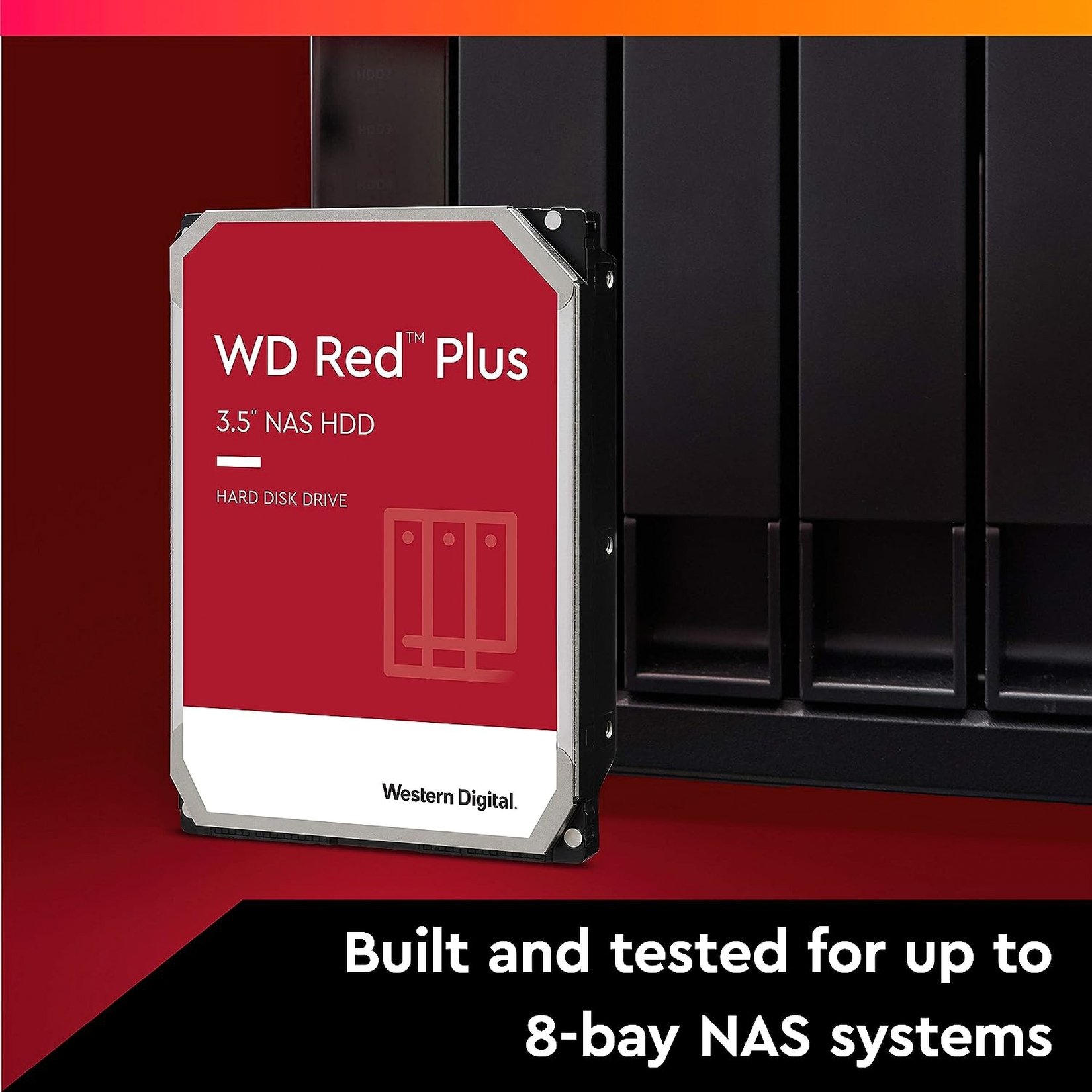 Жорсткий диск внутрішній WD 3.5 "SATA 3.0 12TB 7200 256MB Red Plus NAS (WD120EFBX)