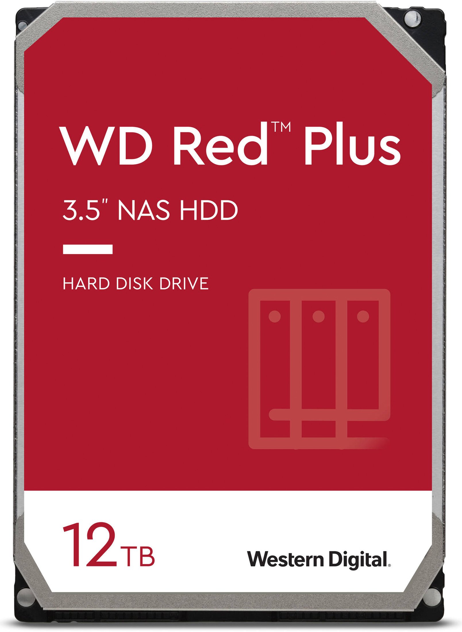 Жорсткий диск внутрішній WD 3.5 "SATA 3.0 12TB 7200 256MB Red Plus NAS (WD120EFBX)