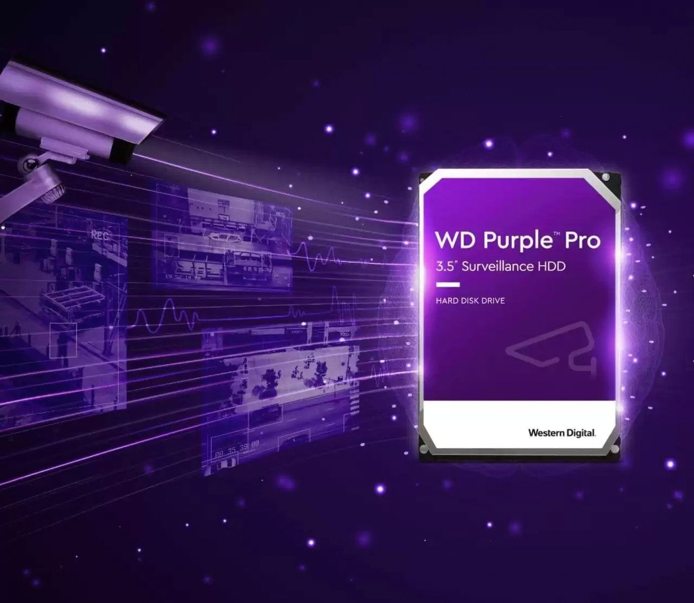 Жорсткий диск внутрішній WD 3.5" SATA 3.0 12TB 7200 256MB Purple Pro Surveillance (WD121PURP)