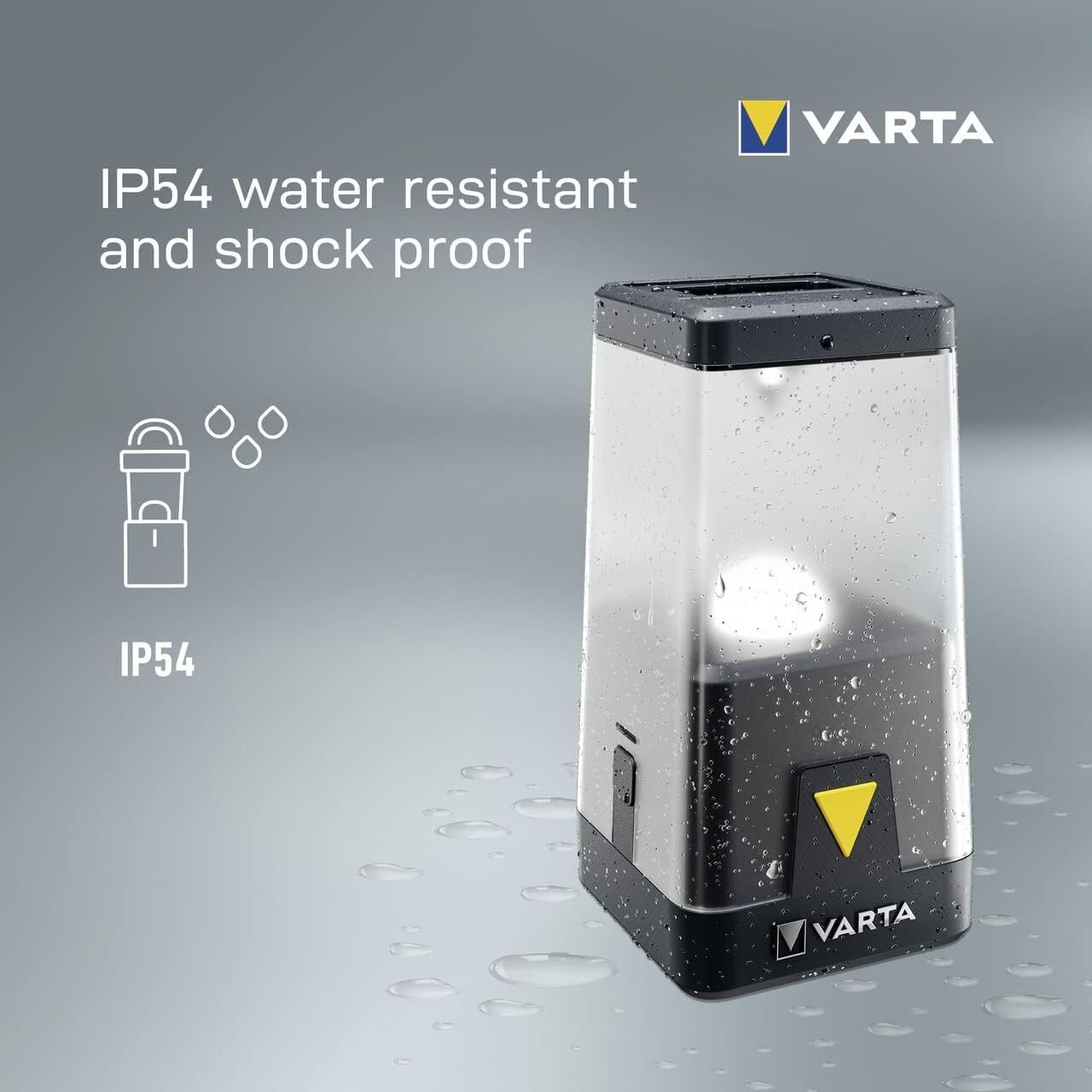 Ліхтар Varta Кемпінг Ambiance L30RH, IP54, з гібридною системою живлення акумулятор/батарейки (18666101111)