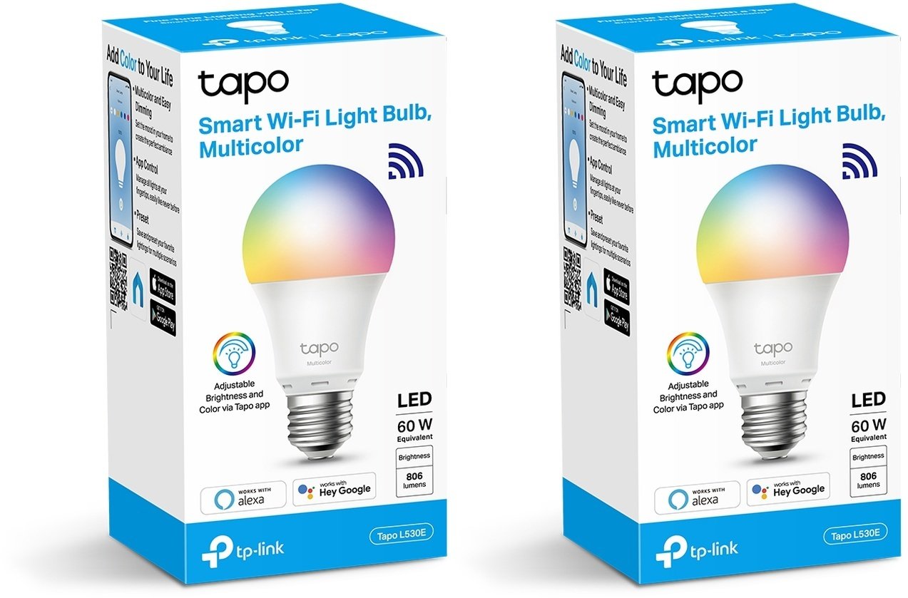 Розумна багатобарвна Wi-Fi лампа TP-LINK Tapo L530E 2шт N300