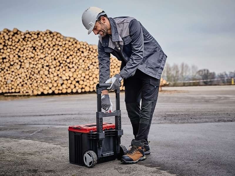 Пластиковый кейс Einhell E-Case L с колесами до 120кг, колеса 15см, 6.05кг (4540014)