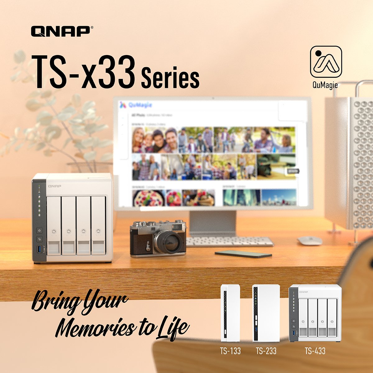 Сетевое хранилище QNAP TS-433-4G (2.5GbE)